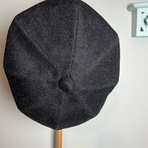 Fadero Black Newspaper Boy Hat 95% Cashmere Unisex Size Large